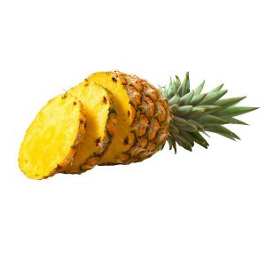 organic pineapple on white background
